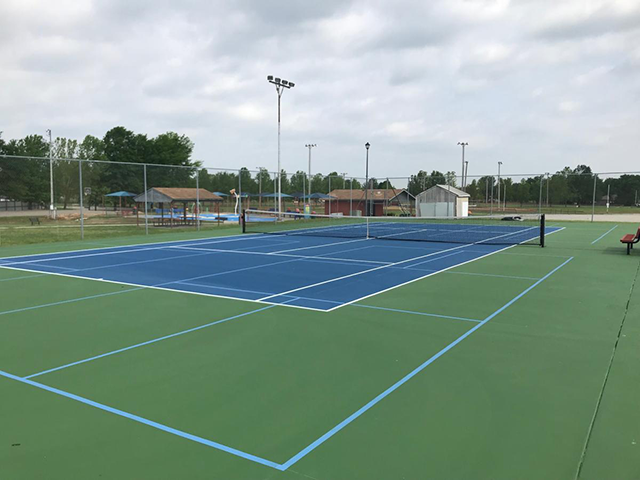 Thi công xây sân tennis-pickleball bề mặt thảm lắp ráp ngoài trời